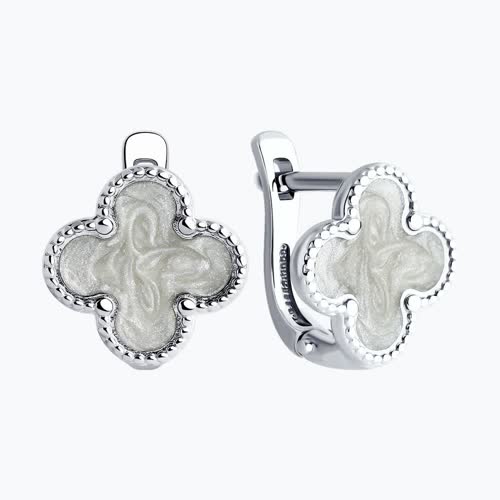 Серьги из серебра с эмалью из серебро — вид 2