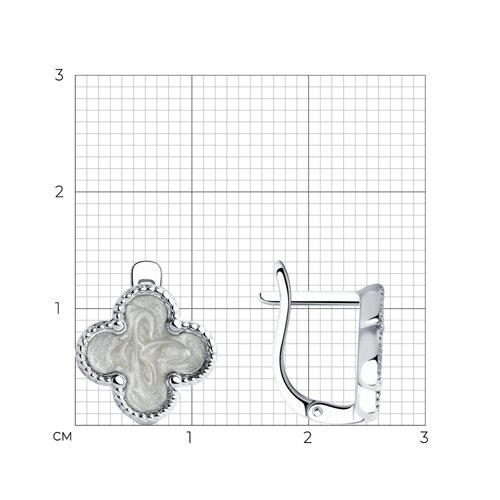 Серьги из серебра с эмалью из серебро — вид 4