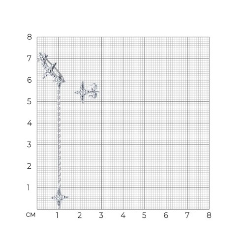 Серьги из серебра с фианитами из серебро — вид 4