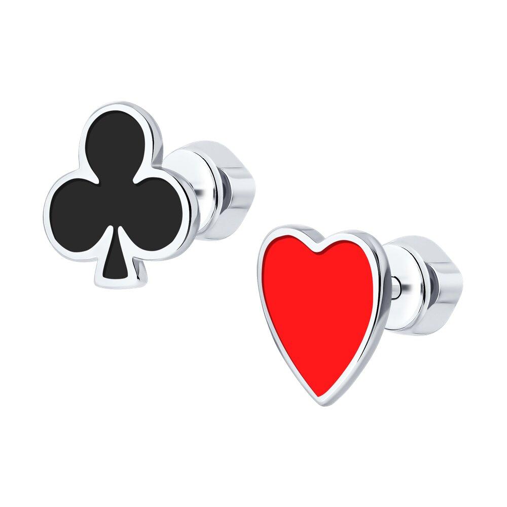 Серьги из серебра с эмалью - видео на модели