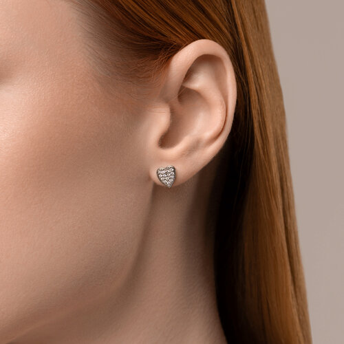 Серьги из серебра с фианитами из серебро — вид 3