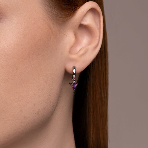 Серьги из серебра с эмалью из серебро — вид 3