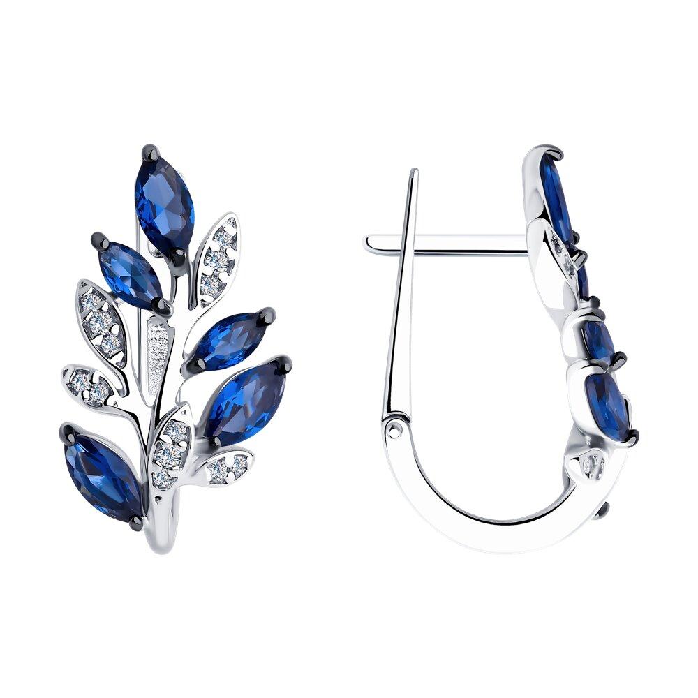 Серьги из серебра с фианитами - видео на модели