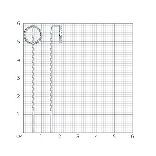 Серьги из серебра с фианитами из серебро — вид 4