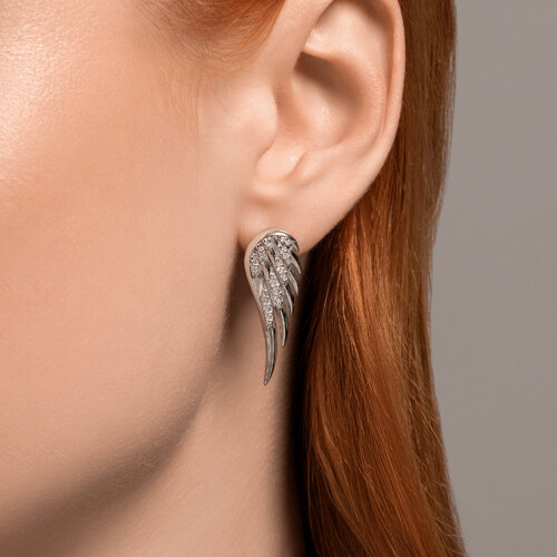 Серьги из серебра с фианитами из серебро — вид 4