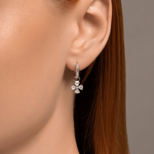 Серьги из серебра с фианитами из серебро — вид 3