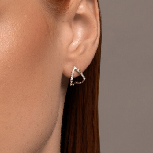 Серьги из серебра с фианитами из серебро — вид 3