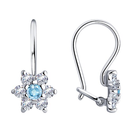 Серьги из серебра с фианитами - видео