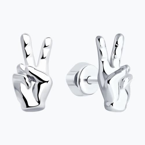 Серьги из серебра из серебро — вид 2