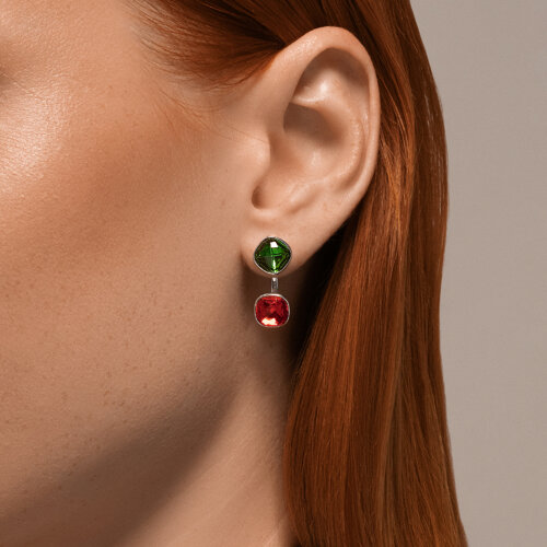 Серьги из серебра с кристаллами из серебро — вид 3