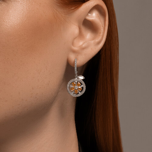 Серьги из серебра с фианитами из серебро — вид 3