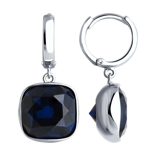 Серьги из серебра с фианитами - видео