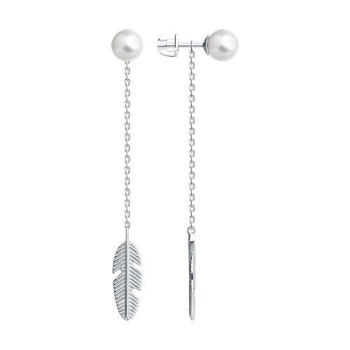 Серьги из серебра с жемчугом - видео