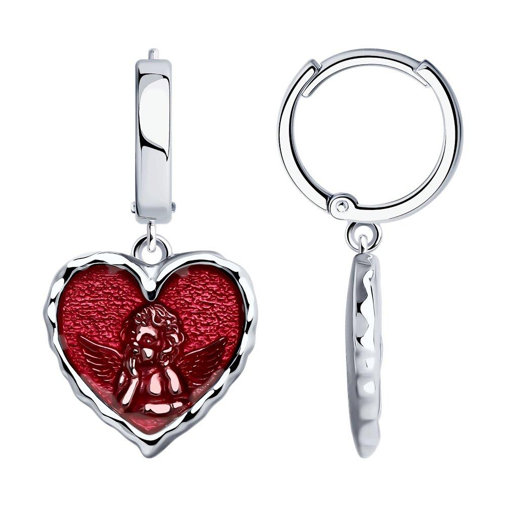 Серьги из серебра с эмалью - видео на модели