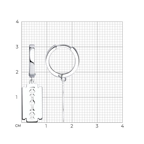 Серьги из серебра из серебро — вид 4