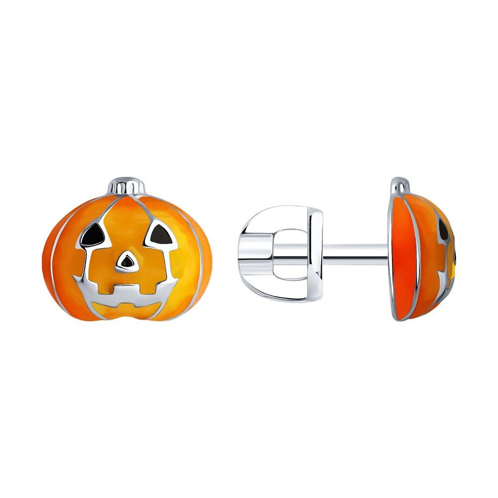 Серьги из серебра с эмалью - видео на модели