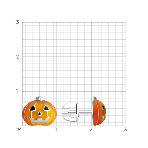 Серьги из серебра с эмалью из серебро — вид 4