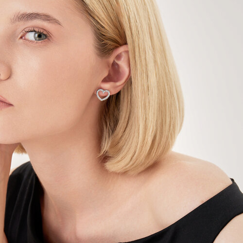 Серьги из серебра с фианитами из серебро — вид 3