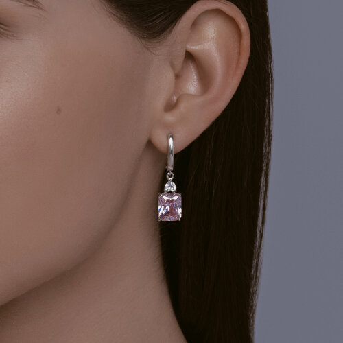 Серьги из серебра с фианитами из серебро — вид 3