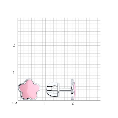 Серьги из серебра с эмалью из серебро — вид 4