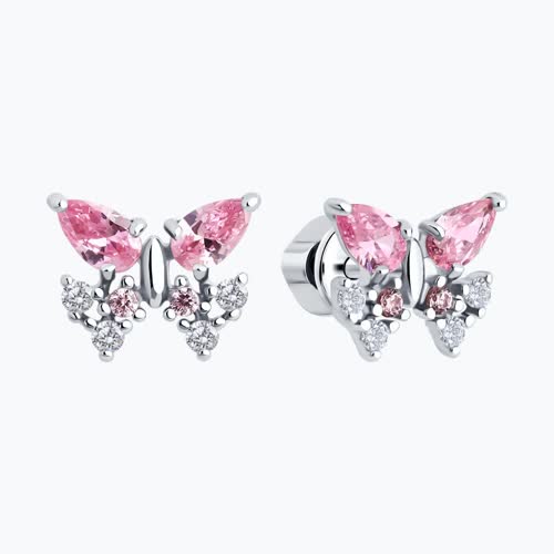 Серьги из серебра с фианитами из серебро — вид 2