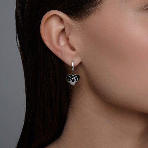 Серьги из серебра с эмалью из серебро — вид 3