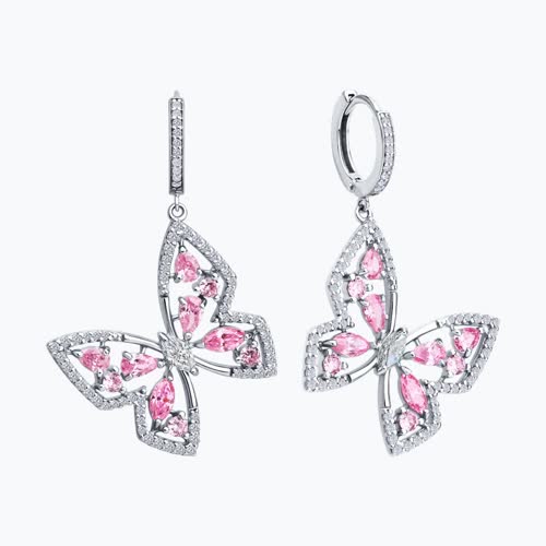 Серьги из серебра с фианитами из серебро — вид 2