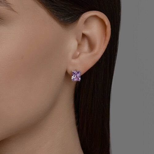 Серьги из серебра с фианитами из серебро — вид 3