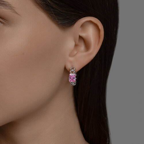 Серьги из серебра с фианитами из серебро — вид 3