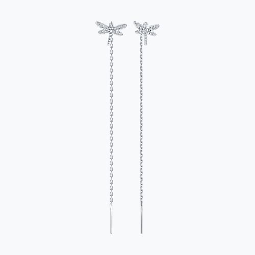 Серьги из серебра с фианитами из серебро — вид 2