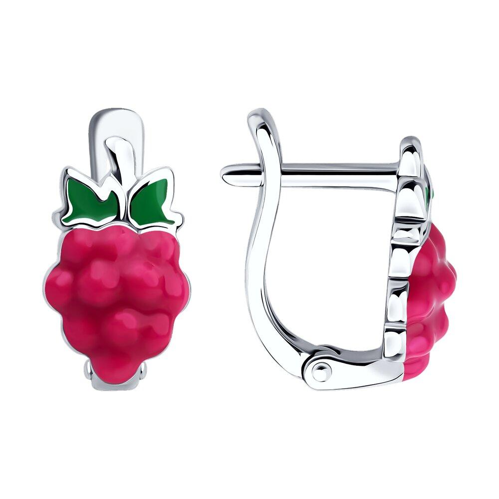 Серьги из серебра с эмалью - видео на модели