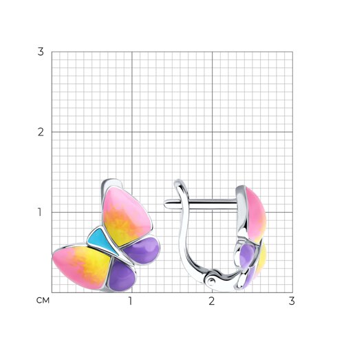 Серьги из серебра с эмалью из серебро — вид 4