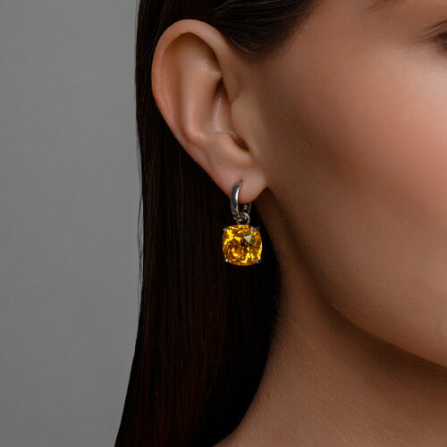 Серьги из серебра с фианитами из серебро — вид 3