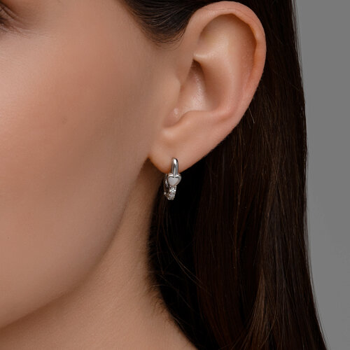 Серьги из серебра с фианитами из серебро — вид 3