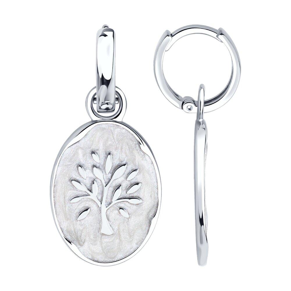 Серьги из серебра с эмалью - видео на модели