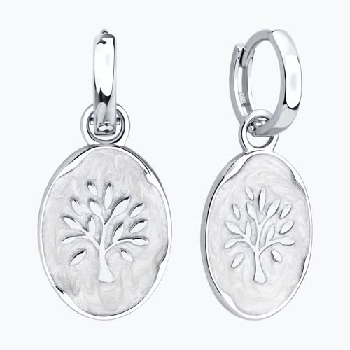 Серьги из серебра с эмалью из серебро — вид 2