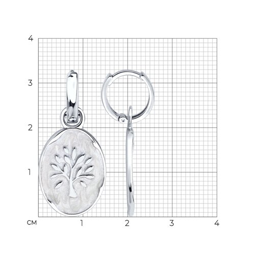 Серьги из серебра с эмалью из серебро — вид 4