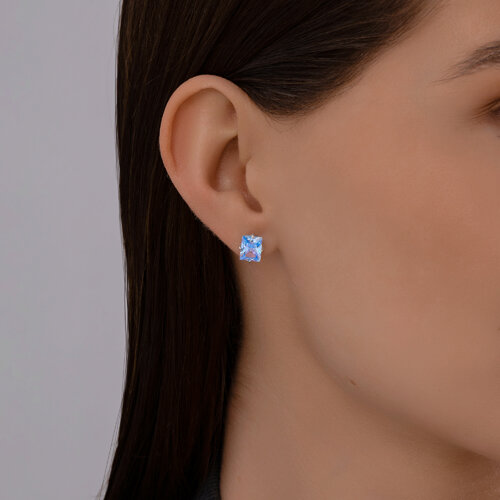 Серьги из серебра с фианитами из серебро — вид 3