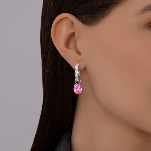 Серьги из серебра с фианитами из серебро — вид 3