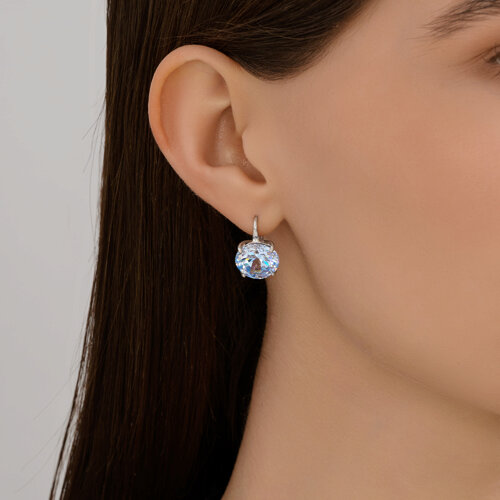 Серьги из серебра с фианитами из серебро — вид 3