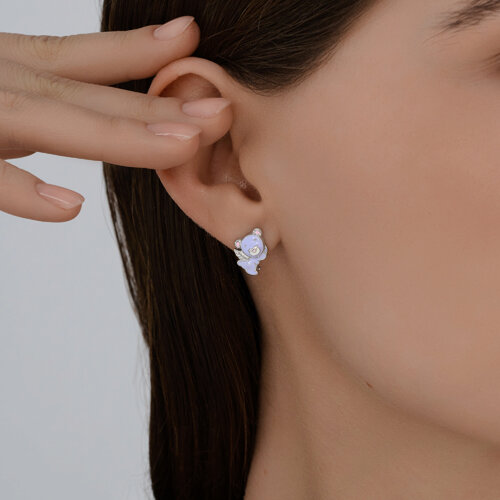 Серьги из серебра с эмалью из серебро — вид 3