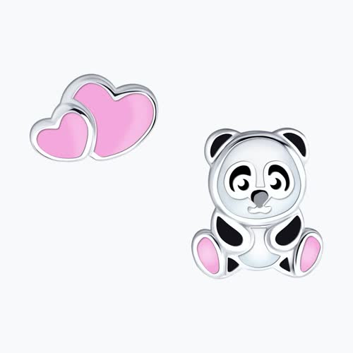 Серьги из серебра с эмалью из серебро — вид 2