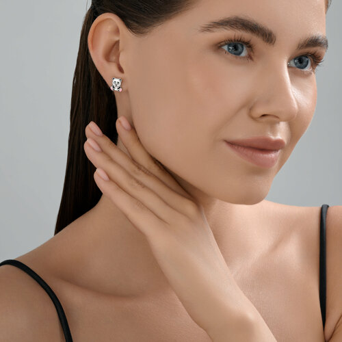 Серьги из серебра с эмалью из серебро — вид 4