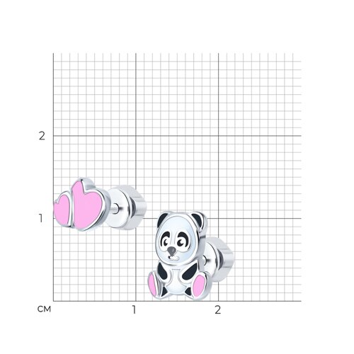 Серьги из серебра с эмалью из серебро — вид 5