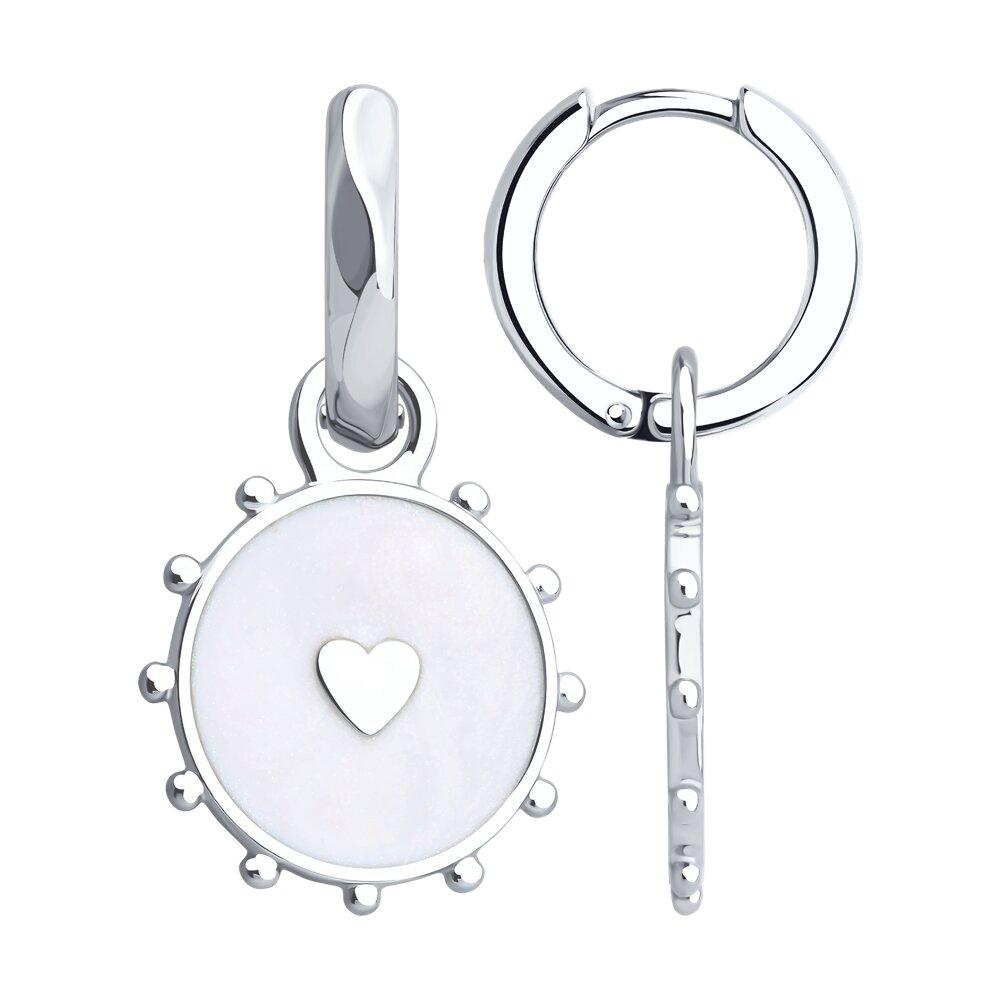 Серьги из серебра с эмалью - видео на модели