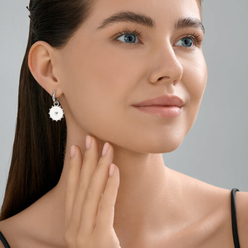 Серьги из серебра с эмалью из серебро — вид 4