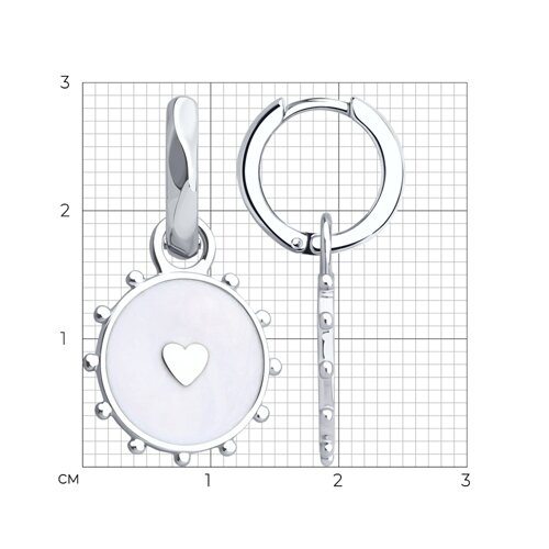 Серьги из серебра с эмалью из серебро — вид 5