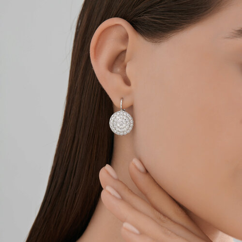 Серьги из серебра с фианитами из серебро — вид 3