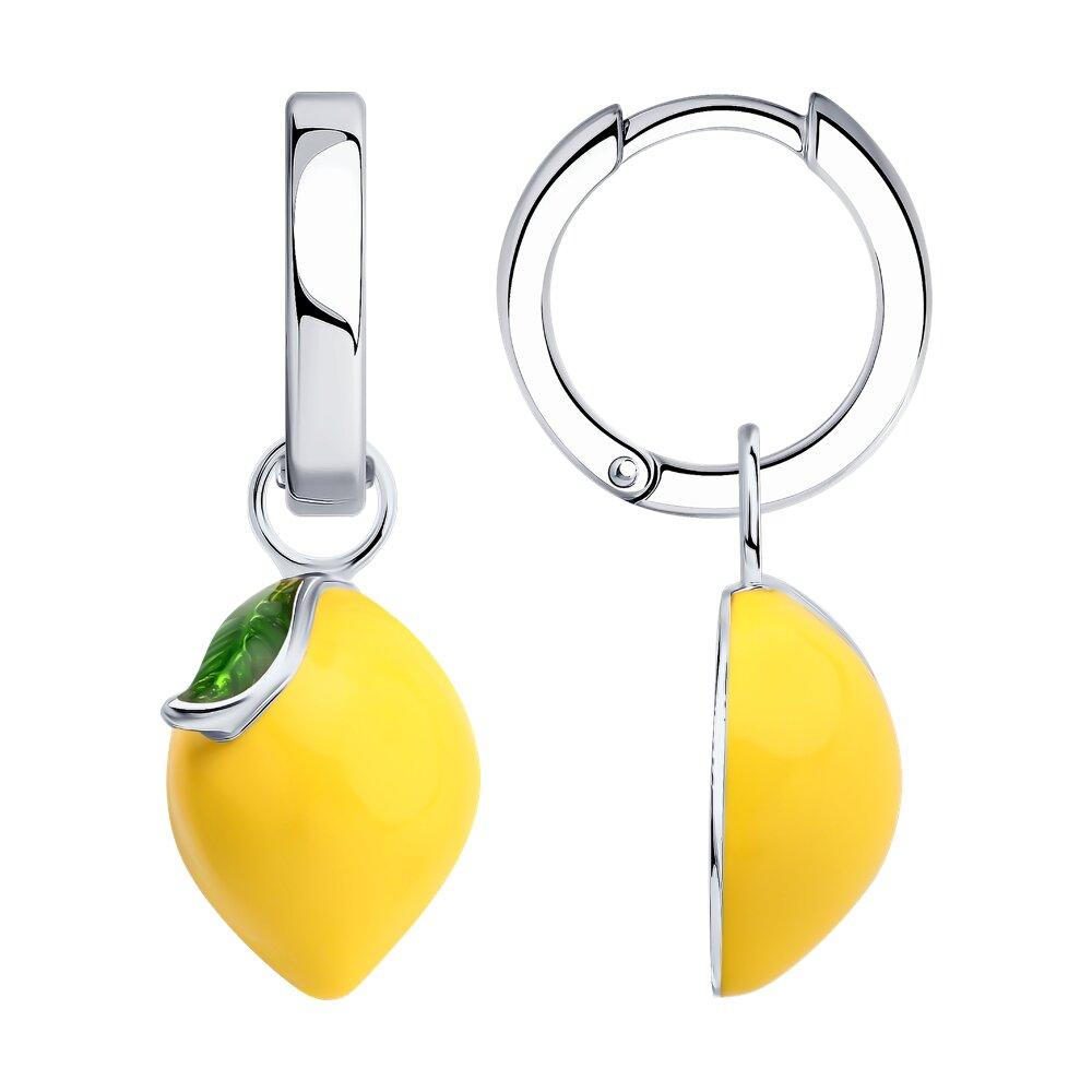 Серьги из серебра с эмалью - видео на модели