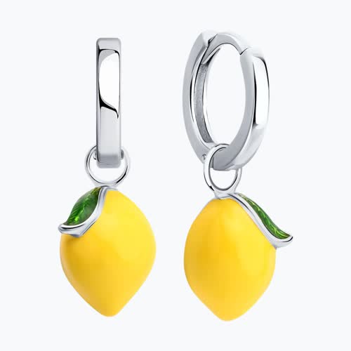 Серьги из серебра с эмалью из серебро — вид 2